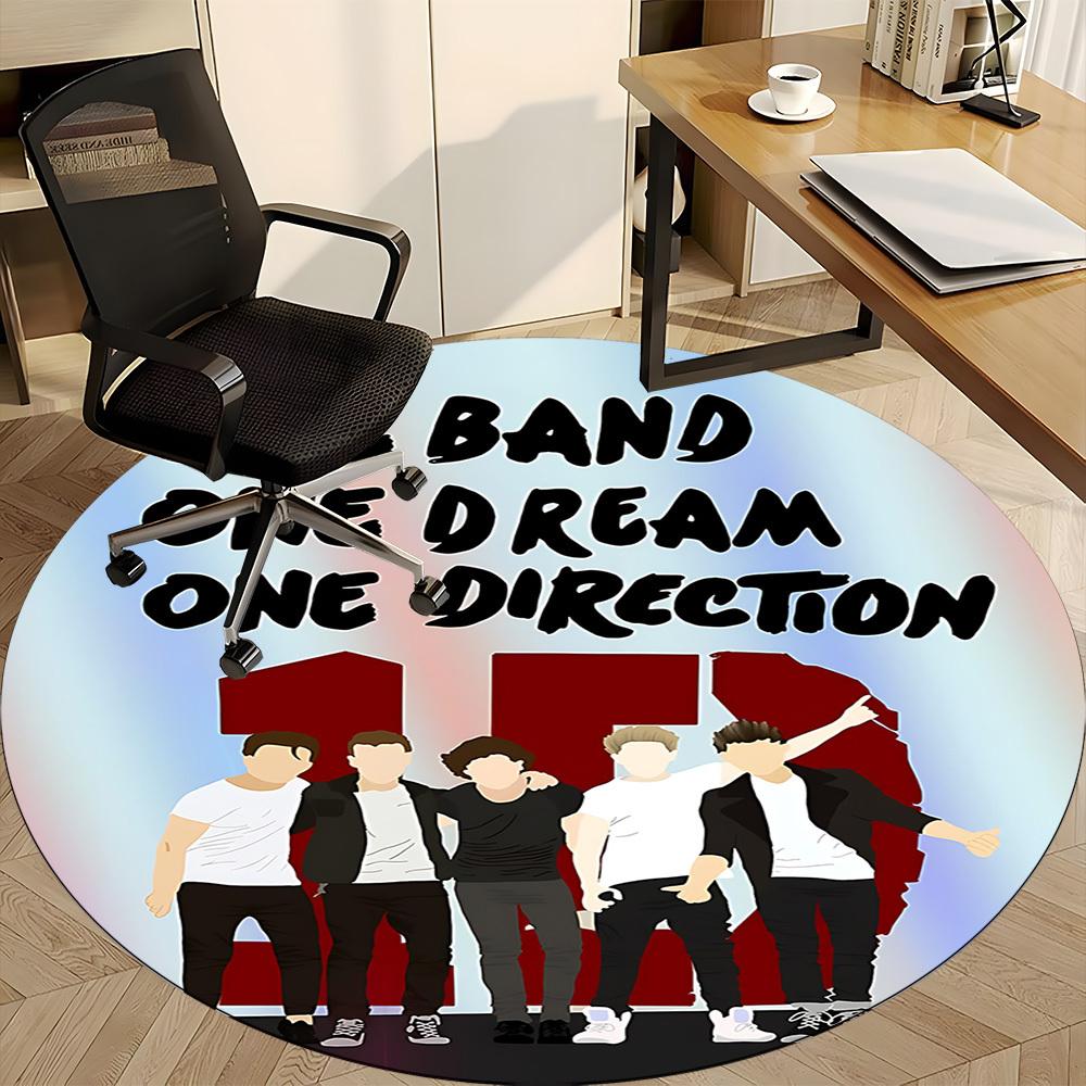 1 шт. Музыкальная группа One Direction Круглый ковер для офиса, под офисные стулья, спальня, гостиная, домашний декор a1016294
