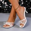 Fashion 2025 Women Summer New Luxury Brand High Heel Sandals Versatile Simple Slim Heel Sandals Slippers