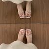 High-end temperament open-toed slippers women wear kittens with skirts, silver sandals women