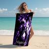 Personalized customized proof beach towel with Solo Leveling pattern - soft, absorbent,quick-drying,perfect swimming,camping&bathing