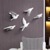 Resin Birds 3d Creative Wall Stickers for Living Room Animal Cute Birds Figurine Wall Decoration Murals TV Wall Background Decor