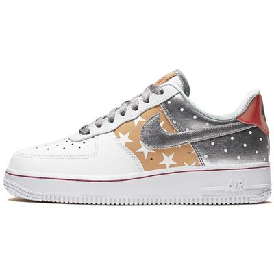 Женские кроссовки Air Force 1 Low Metallic Gold Stars CT3437-100