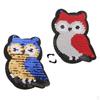 Двусторонние блестки мультфильм Сова патч значок аппликация DIY ремесло
