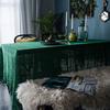 Dark Green Retro American Crochet Round Table Cloth Knitted Hollow Literary Coffee Table Cover Cloth Shooting Background Cloth