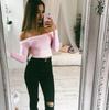 Женский кроп-топ Mode Femme с глубоким вырезом и длинными рукавами - стильный комфорт премиум-качества