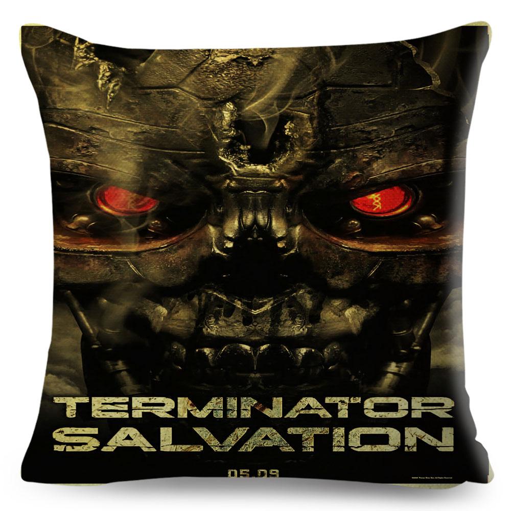 Терминатор T Cushion Чехол Декор Классический Фильм Робот Воин Наволочка Полиэстер Наволочка для Дивана Дома Автомобиля xсм
