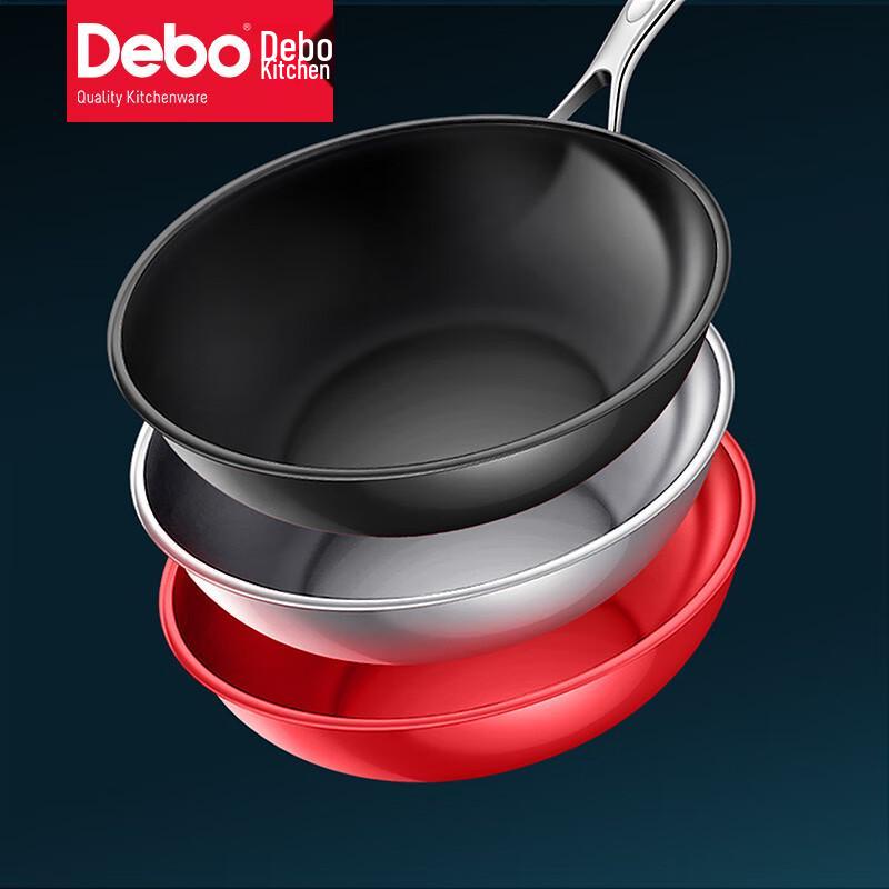Wok Debo DEP-9250 32см из нержавеющей стали с плоским дном