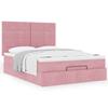 Maison Exclusive - Cadre de lit ottoman avec matelas rose 140x190 cm velours