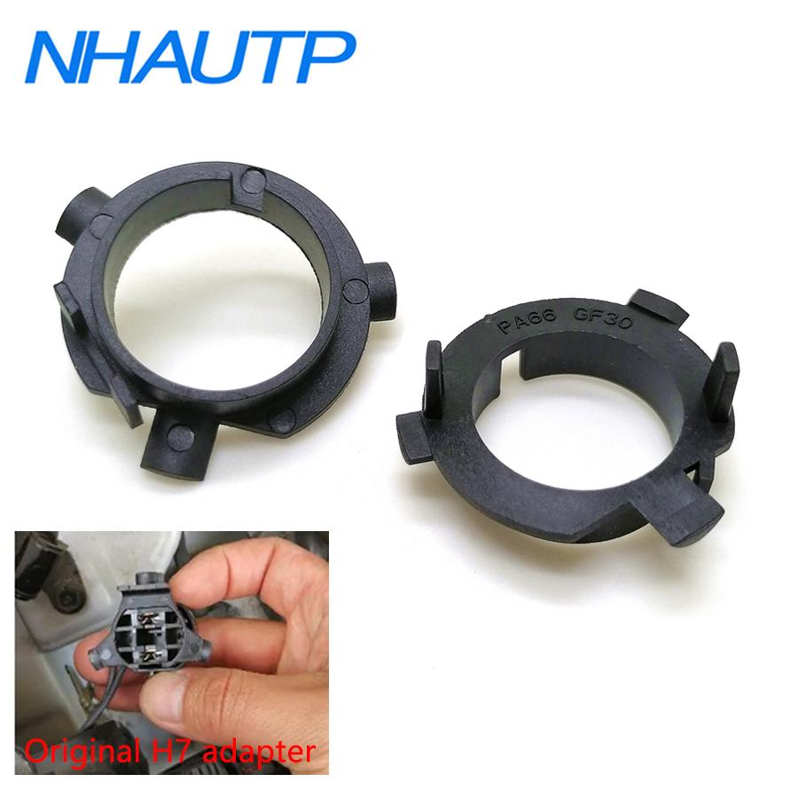 NHAUTP 1 Pair H7 LED Headlight Adapter Base For Hyundai Sonata New Tucson Qashqai KIA K3 K4 K5 Sorento