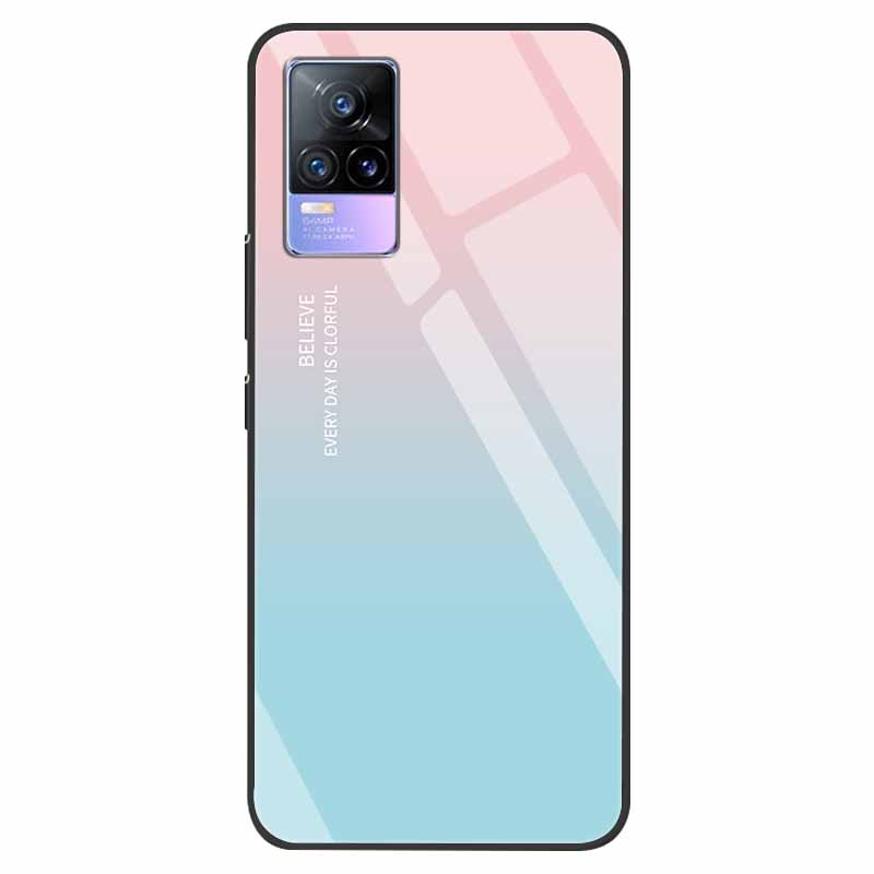 Для VivoV21 5G Чехол из закаленного стекла для Vivo V21 5G Мягкий бампер Жесткая funda Для Vivo X60 Pro Глобальный чехол для телефона X60 5G 2021 Обложка