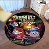 Custom Name Gravity Falls Printed Round Rug Carpet Chair Rug Area Rug Entryway Doormats,for Office Chair Living Room Bedroom Kitchen Room.