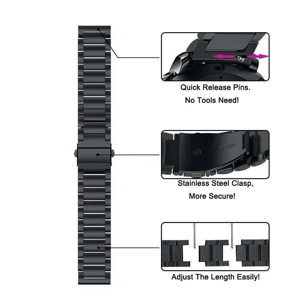 22mm 20mm Metal Strap for Huawei Watch GT 5 4 GT5 46mm 41mm GT5 Pro 42mm/46mm Stainless Steel Bracelet Wristband