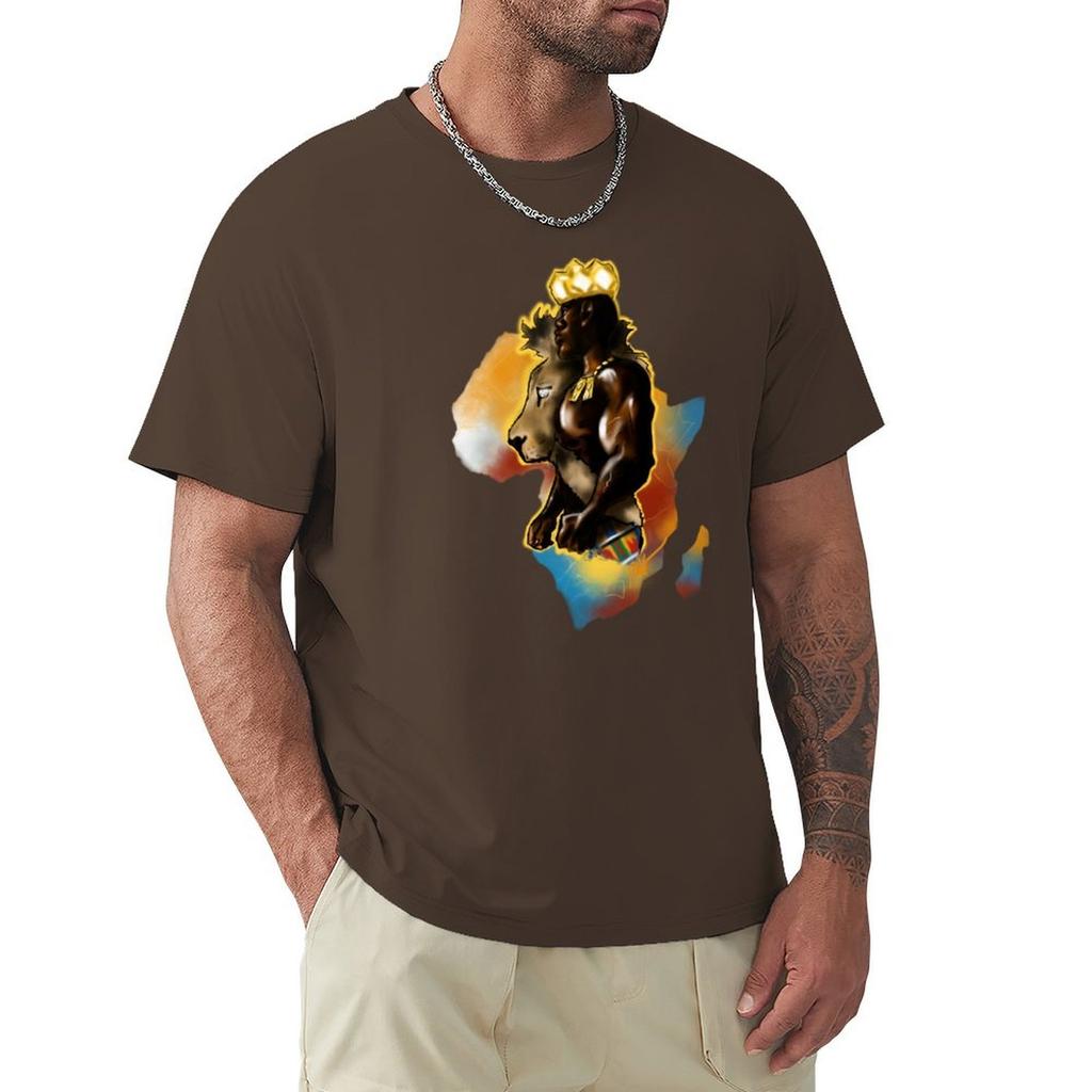 The African King T-Shirt Anime Summer Top Mens Graphic T-Shirts Big And Tall