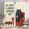 2pcs 2D Flat Printing Drapes Cat Approved Guest Polyester Without Electricity Festive Wall Decor Use for Multipurpose Event