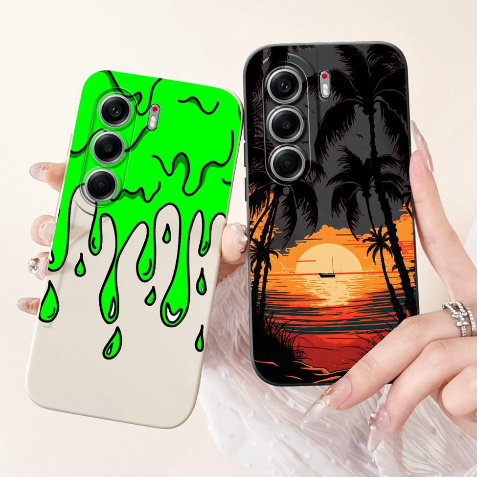 Для Tecno Camon 40 Pro 5G Чехол CM7 Милый Кот Панда Модные Цветы Любовь Задняя Крышка Для Camon 40 Pro 5G Tecno Чехол для Телефона Силиконовый