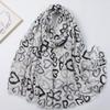 Hot Stamping Star Language Wish Satin Cotton Printing Long Towel Factory Sales Travel Vacation Sunscreen Shawl