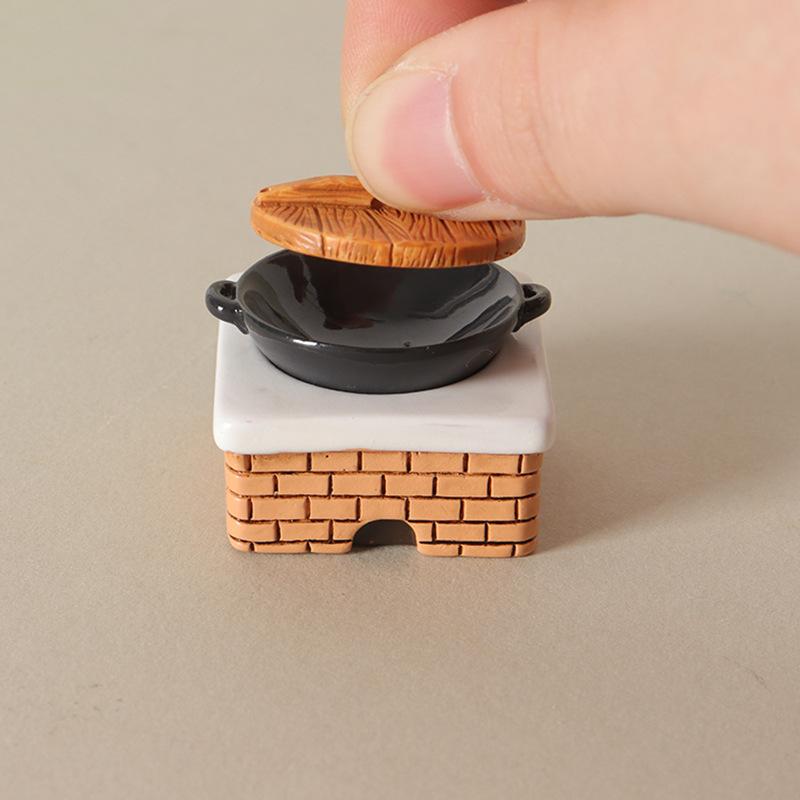 1 Set Doll Kitchen Cookware Baking Supplies Decor Toy 1/12 Dollhouse Mini Kitchenware Kit Model Micro Scene Construction Props
