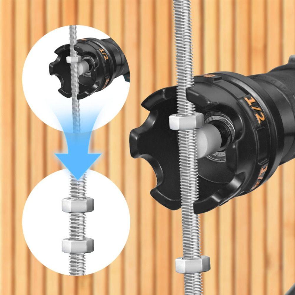 Quick-Change Nut Runner Fastener Removal Nut Socket Wrench Drill Adapter Spinning Drill