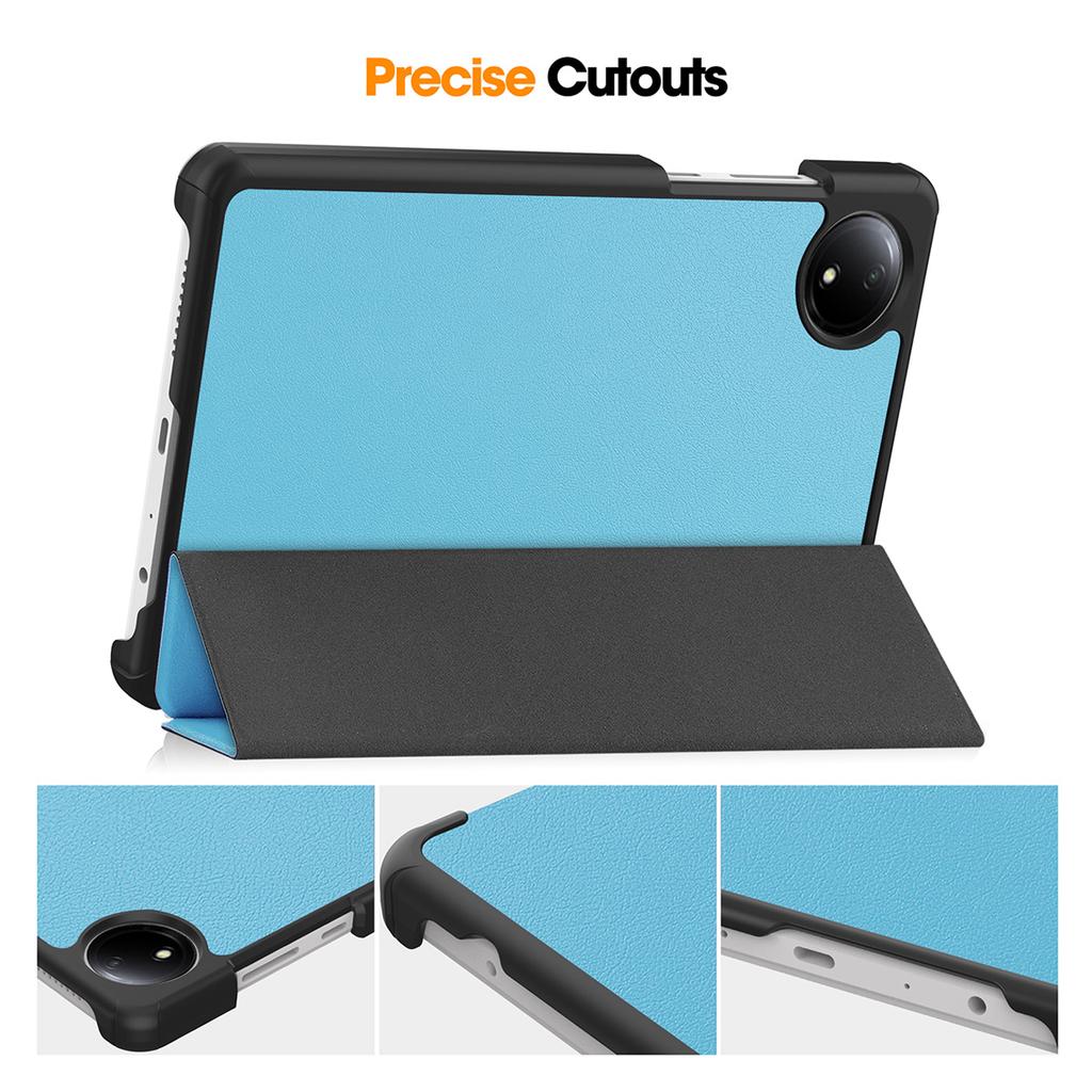 Для Xiaomi Redmi Pad SE 4G 8,7 дюйма ENKAY HAT PRINCE Тройная подставка-чехол из ПУ кожи+ПК Чехол для планшета