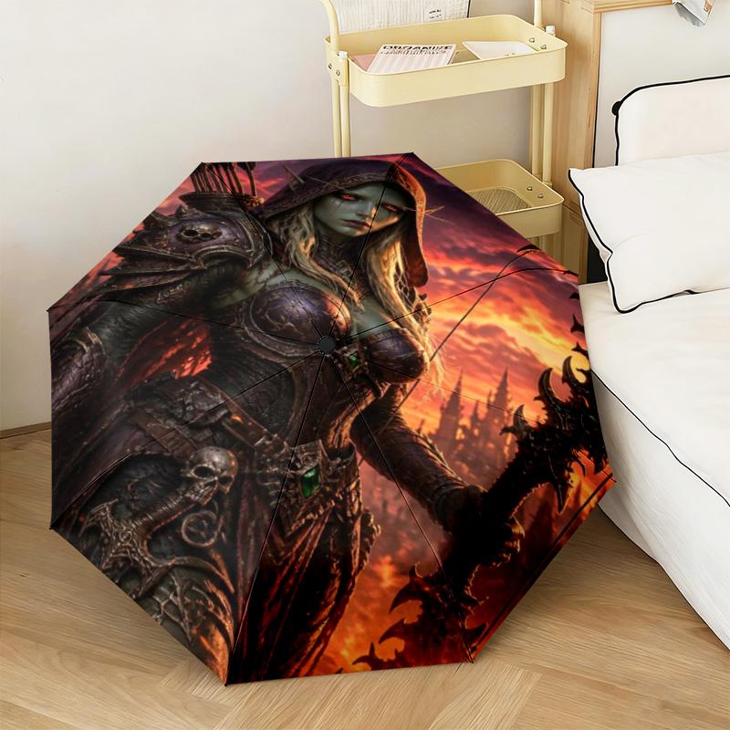 1 шт. Автоматический зонт World of Warcraft - Подходящий для путешествий, улицы, портативный зонт, подарок на день рождения, повседневные принадлежности