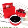 Valentine's Day Circular Jewelry Box Romantic Plastic Birthday Party Rose Decorative Eternal Flower Unique Gift Accessories