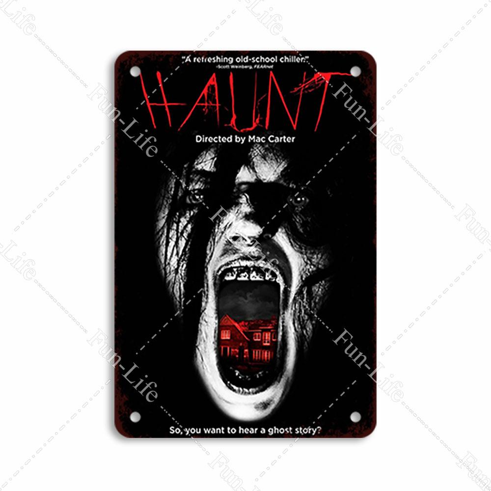 Наклейки на стену из металла с винтажными фильмами ужасов для паба, бара, клуба, дома, настенная табличка в стиле ретро 20x30 см