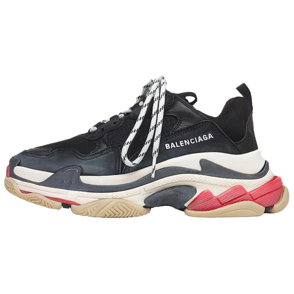 Balenciaga Женские кроссовки Triple S 'Черно-красные' 524037W09OM11000