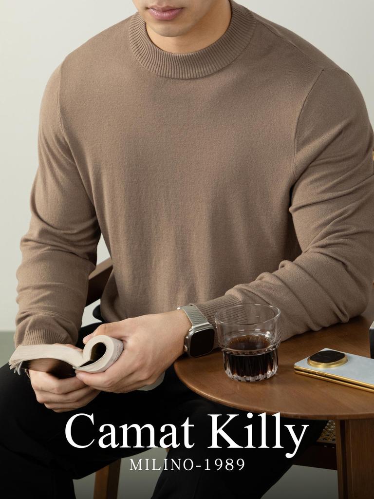 CamatKilly • Мужская мягкая трикотажная одежда: Роскошный, Плотный, Противоскатывающийся, Высокоэластичный Базовый Слой для Осени и Зимы.