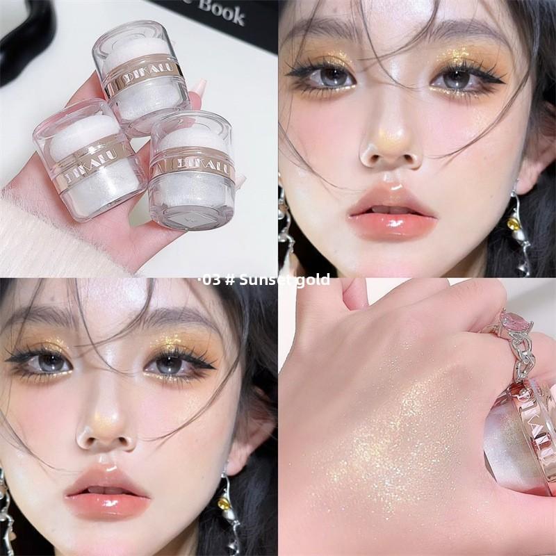 Пудра-хайлайтер с шиммером DIKALU, блестки для лица и тела, стойкий сияющий макияж