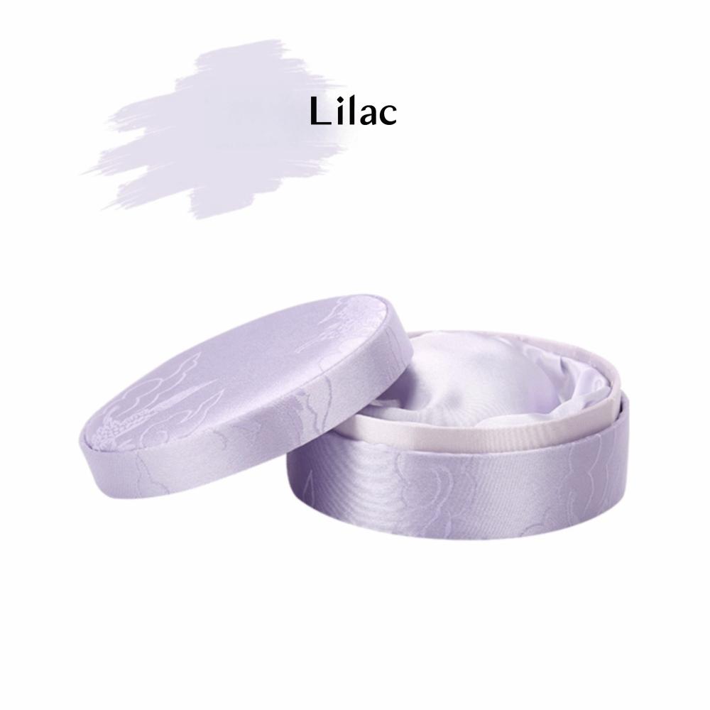 Round Shape Embroidered Jewelry Box Soft Lined Silk Lined Jewelry Box for Bracelet Bangle Storage