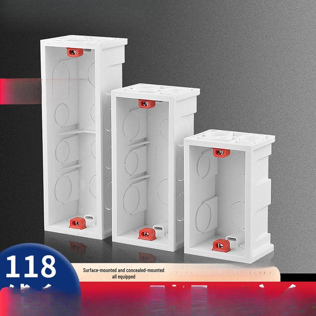 Электрик Встраиваемая монтажная коробка: Тип 118, Двух-четырехместная распределительная коробка для выключателей и розеток