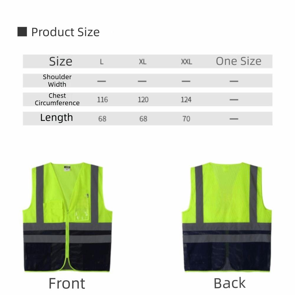 Breathable Security Vests High Visibility Workwear Uniforms Work Vest  Running Cycling Sports