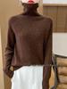 New Autumn/Winter Color Dot Knit Wool Sweater: Women's High-Collar Fashion Pullover