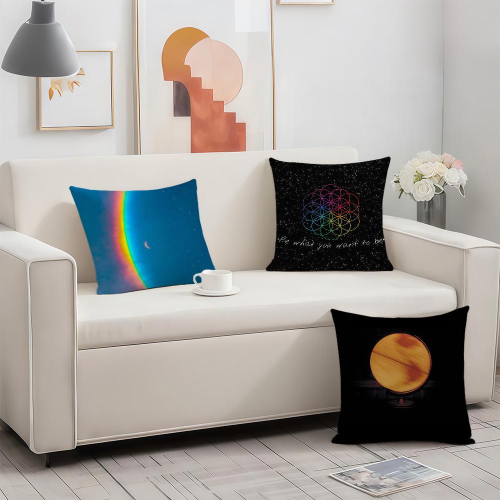 Rock Band CCOLDPLAYES cushion cover Birthday Anniversary Gifts Double Sided Printed Zipper Cushion Cover Soft Skin Bedding