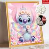 Disney Pearl Painting 5D Fairy Stitch Flower Pearl Gemstone Art Diamond Painting Kit for Adults Beginners Gift Ideas Home Decor Wall Art Craft