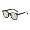 2024 Trendy Retro Square Thick Frame Yellow Semi-Transparent Sunglasses with Prescription for Men and Women