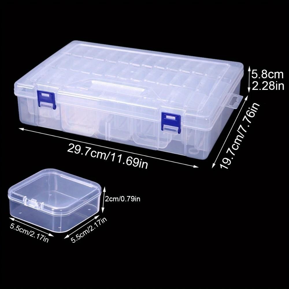 Plastic Jewelry Beads Storage Case Multi-Functional Pudding Bean Container Craft Storage