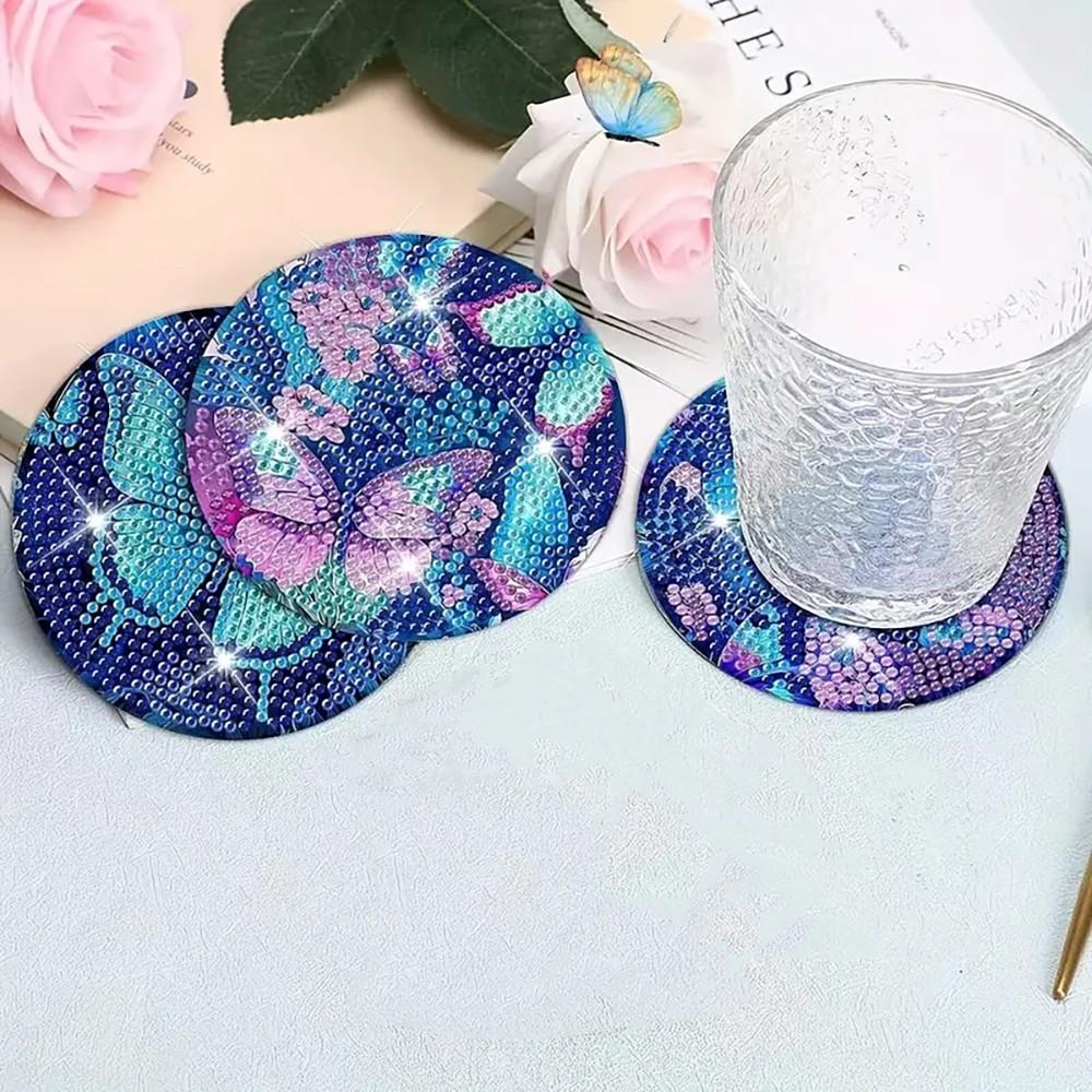 8 предметов/набор подставок с алмазной росписью «Бабочка» с кронштейном, подставка своими руками для начинающих и взрослых, подарок для творчества и рукоделия