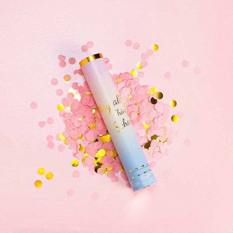 1 шт., модный свадебный фейерверк, Макарон, конфетти, салют, пушка, макет сцены, витой вручную, мини-салют