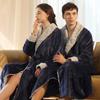 Lounge Robes Facecloth Robe Female Couple Bathrobe Fall and Winter Thickened Long Models Fashion Bathrobe Comfortable and Thick Sleepwear Robe