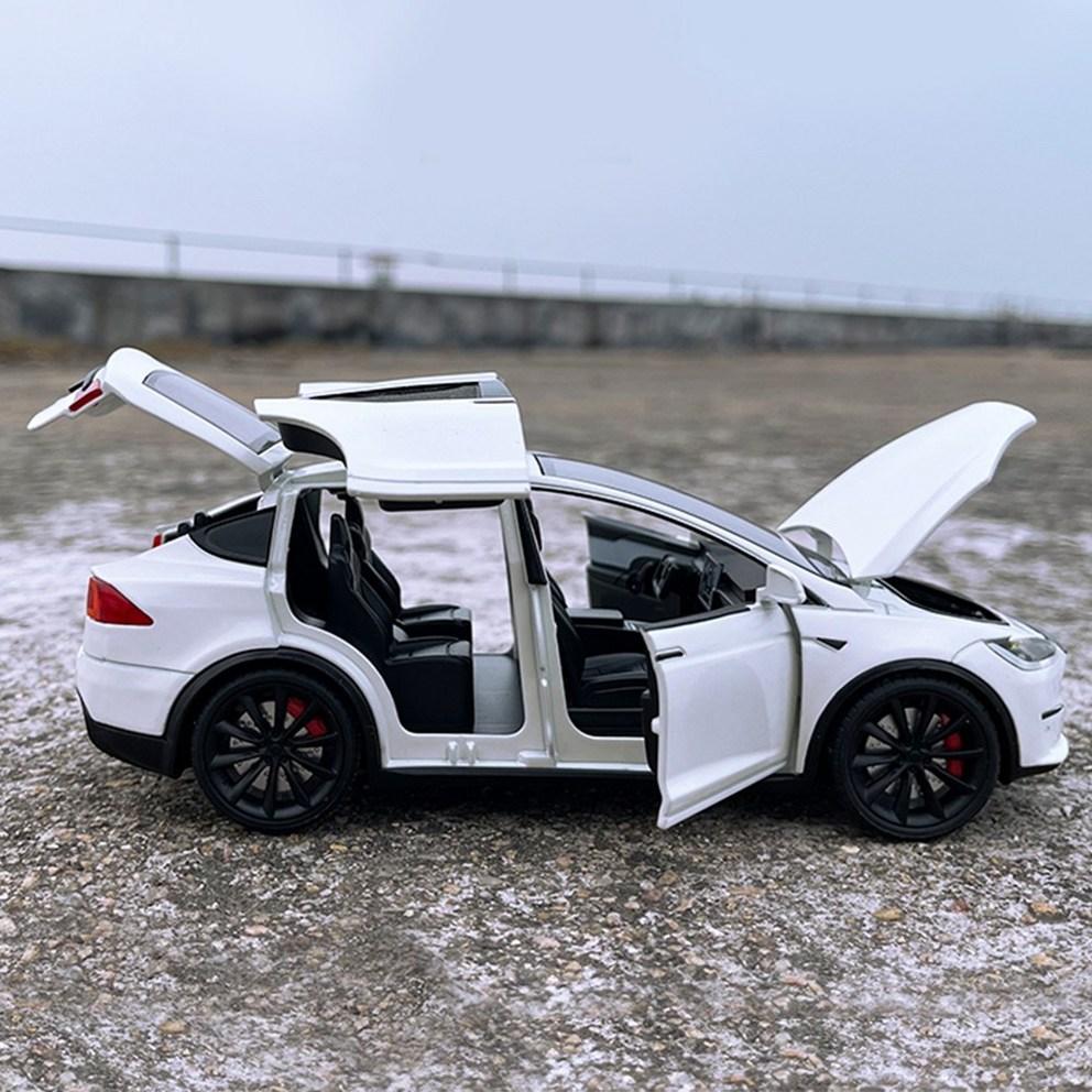 1:24 Tesla Model X Diecast Alloy Pull-Back SUV Model Car - X_Black