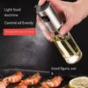 1PC Oil Spray Pot Household Kitchen Glass Stainless Steel Air Fryer Atomizing Mist Food Grade Press Type Small Oil Spray Bottle