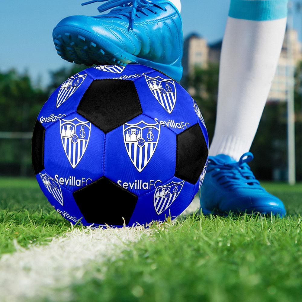 1PC Sevilla FC poster size 5 soccer ball PrahaIndoor Soccer Ball Colorful All Ages Machine Stitched PVC Competition Ready Durable High-Bounce