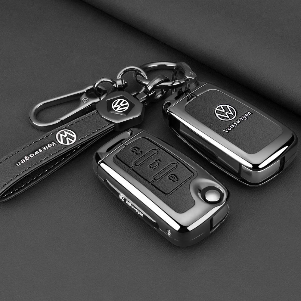 xyz1 Zinc Alloy Car Remote Key Case Cover Holder Shell For Volkswagen VW Polo Golf Passat Tiguan Beetle Caddy Eos Auto Accessories