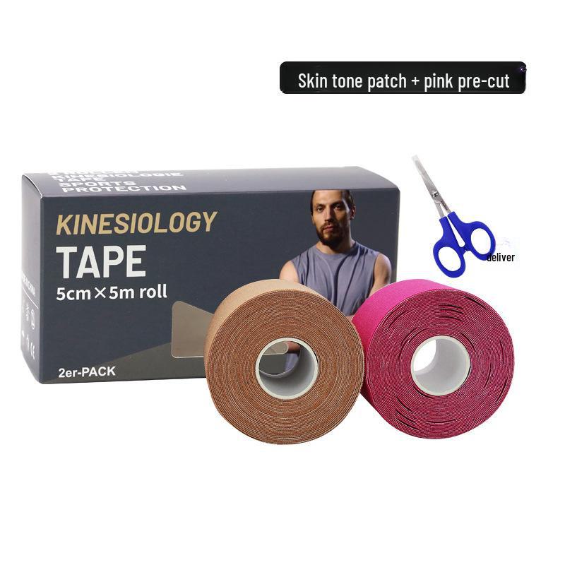 Предварительно вырезанный кинезио-пластырь на колено для лечения растяжений и занятий спортом