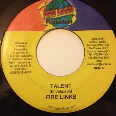 7-дюймовая пластинка FIRE LINKS / BUSY SIGNAL - Talent / Mi Nuh Know NONE Fire Links Prod 2004 Ямайка Регги, Ска и Даб Б/У