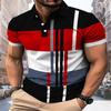 Summer Hot 3D Digital Printing Pattern Men's Casual Short Sleeved Polo Shirt Fashion Business Outing