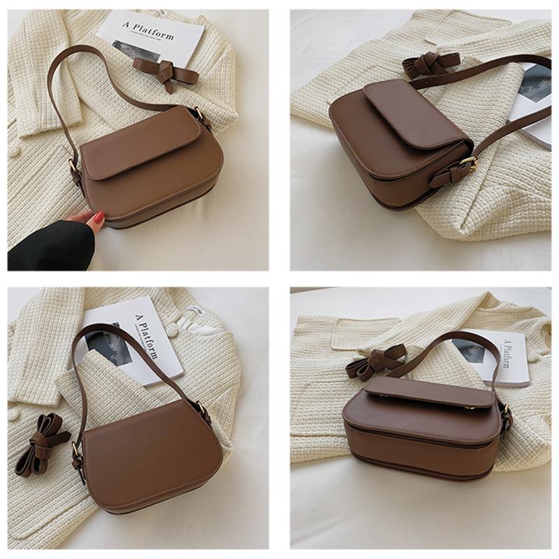 Классическая однотонная сумка на плечо высокого класса для женщин, нишевая сумка через плечо, модная маленькая квадратная сумка