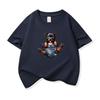 Kids Cotton T Shirt Adorable Pocket Staffordshire Dog Pattern Print Crew Neck Short Sleeve Tee Casual Boys Girls Summer Tops