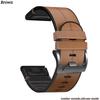 26/22mm Leather Silicone Watchband Strap For Garmin Fenix 6 6X Pro Sapphire GPS 7 7X 5 5X Plus Quick Release Watch Band Bracelet